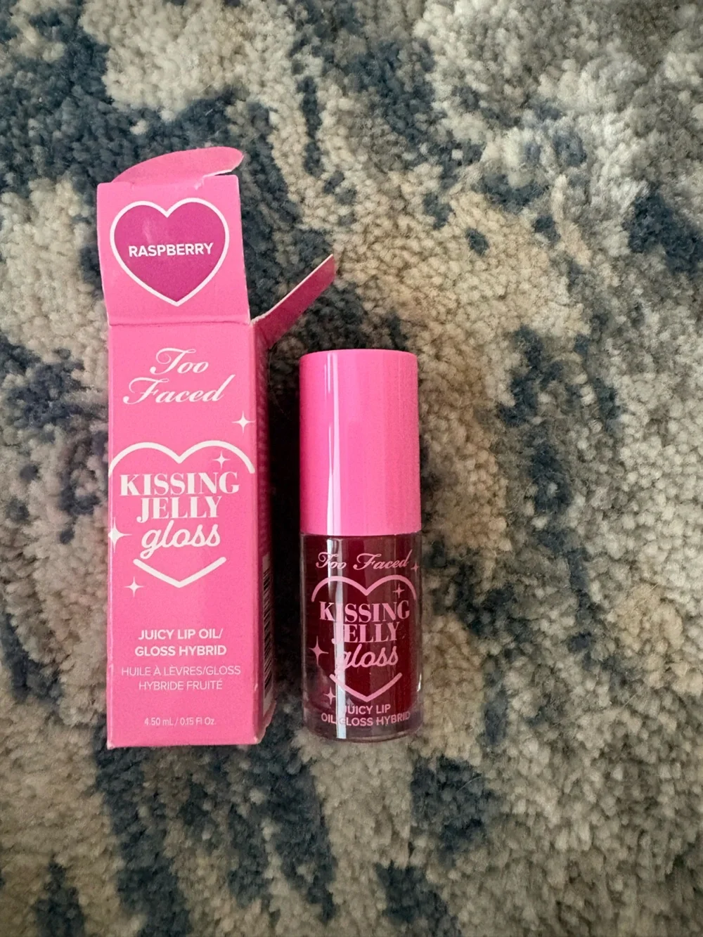 Too Faced Kissing Jelly Gloss — Raspberry Pink High-Shine Lip Oil